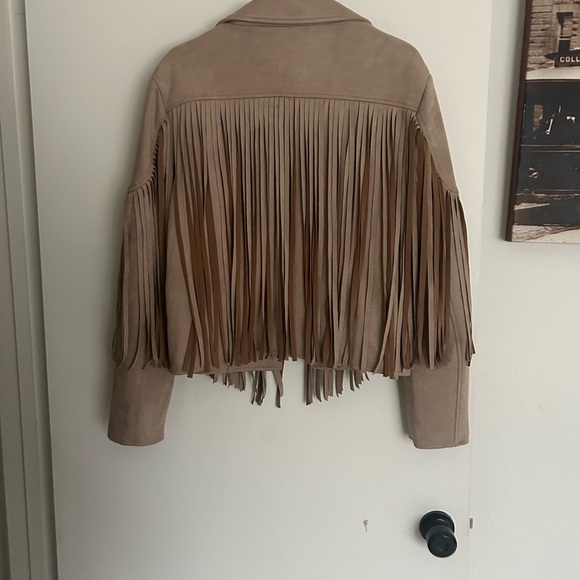 Faux Suede Fringe Jacket - Picture 2 of 3
